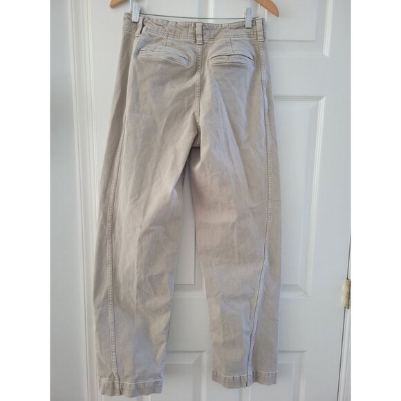 Madewell Womens Tan Tapered Demin Trousers Jeans size 27 Preppy Neutral - Picture 6 of 11
